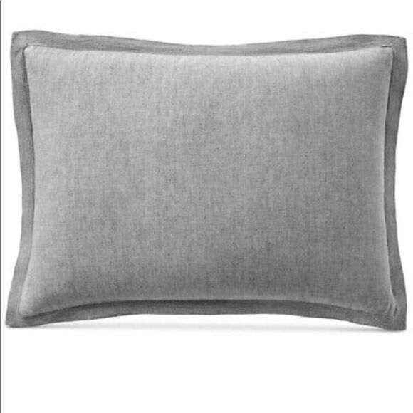Hotel Collection Linen Grey King Sham - Picture 1 of 5